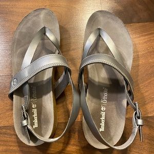 Gently worn silver Timberland Ortholite sandals